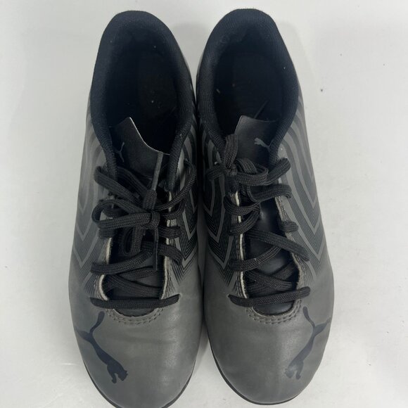 Puma Kids Activewear Sneakers Size 4 EU 35.5 Black Gray Lace Up Low Top - Picture 5 of 6